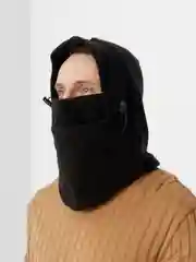 Черный балаклава трансформер, с мехом