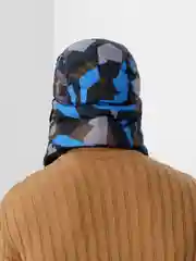 Синий шапка ушанка зимняя, меховая, с маской