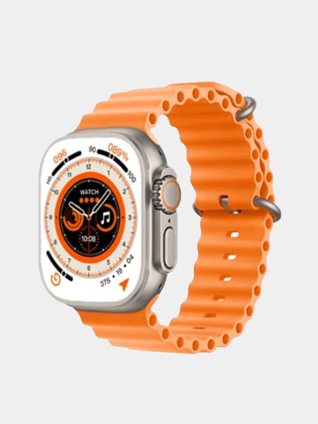 Оранжевый умные смарт фитнес часы W&O X8 + Ultra, 49 мм, смарт часы, smart watch