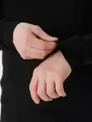 Черный термобелье мужское, нательное, с начесом