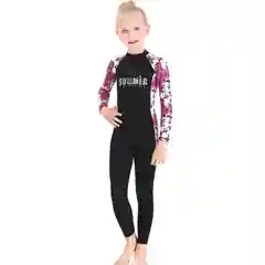 Черный детский цельный купальник