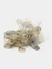Желтый гирлянда - штора / занавес светодиодная на USB с пультом и крючками 3 х 3 м