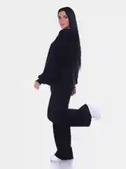 Зеленый женский спортивный костюм, оверсайз стиль