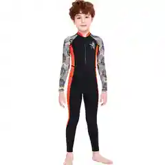 Черный детский цельный купальник