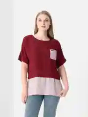 Блузка женская бордовая