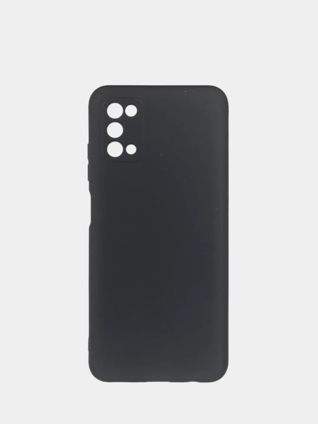 Черный чехол Samsung Galaxy A03s, Самсунг Галакси А03с силиконовый, черный, матовый