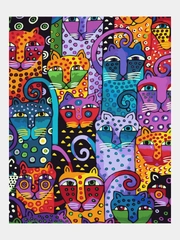 Картина по номерам на холсте с подрамником "Абстрактная кошка", 40*50
