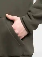 Хаки толстовка с капюшоном, унисекс