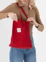 Красный шоппер вельветовый
