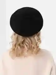 Черный берет женский, шерстяной
