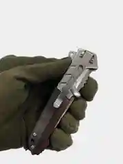 Нож Browning FA56 складной туристический, сталь 420, рукоять накладки сталь, дерево