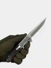 Нож Browning FA56 складной туристический, сталь 420, рукоять накладки сталь, дерево