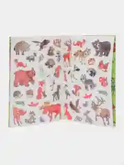 Многоразовые наклейки "Изучаем животных", книжка-панорамка