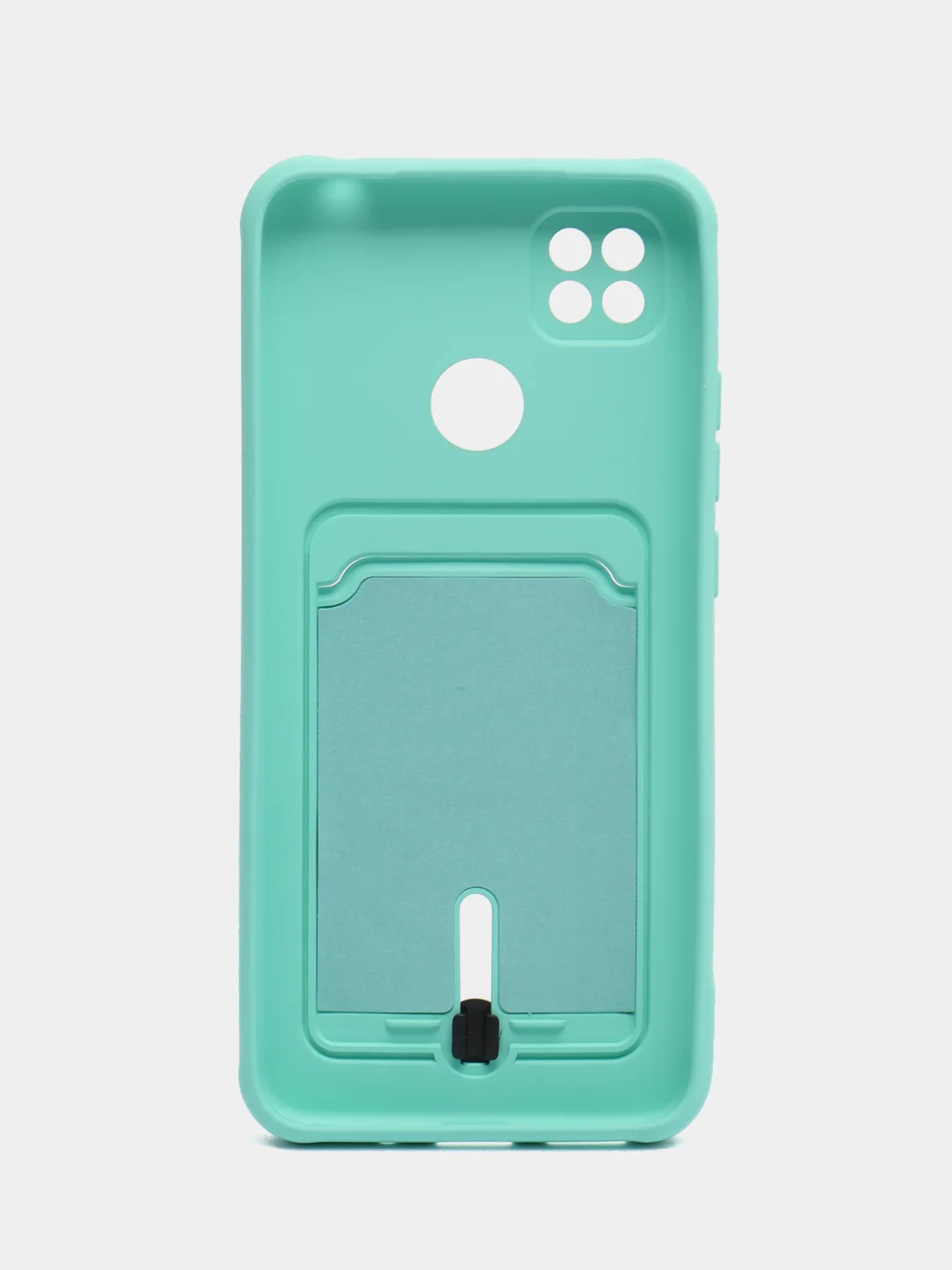 Бирюзовый чехол Xiaomi Redmi 10A / 9C, Сяоми Редми 10А / 9С, с карманом для карты, силиконовый