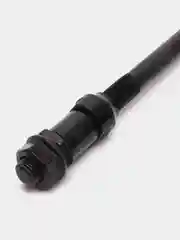 Ось задней втулки, вело, М10 x шаг 1 x 175 мм, гайки, конуса, контргайки, черная