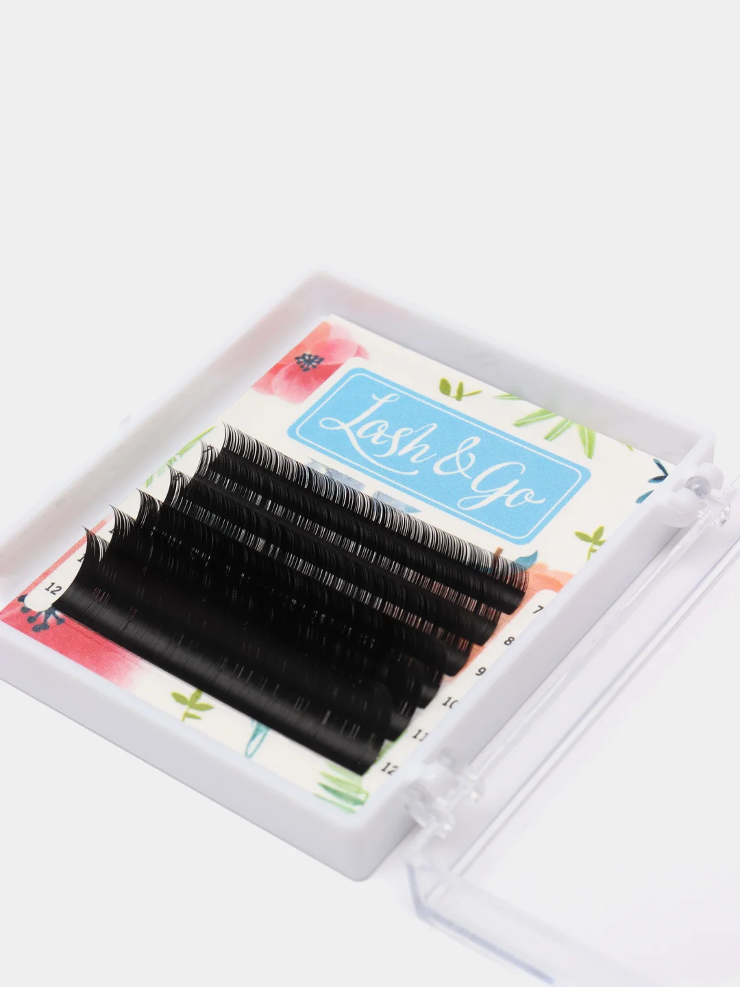 Ресницы черные Мини Микс 6 линий Lash&Go, наращивание ресниц ПРЗ