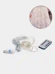 Белый светодиодная гирлянда LED штора занавес с дистанционным USB пультом управления, 3на3 метра