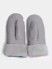 Лавандовый варежки женские, кожаные, с мехом