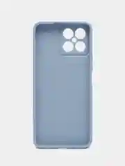 Голубой чехол для Honor X8 матовый, с дополнительной защитой камеры
