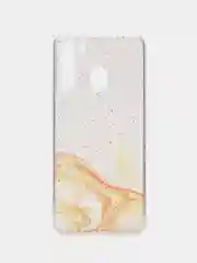 Светло-оранжевый чехол "Акварель", для Samsung Galaxy A01, A21, A30, силиконовый