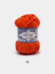 Коралловый пряжа плюшевая Alize Velluto, микрополиэстер, 100 г, 68 м