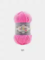 Розовый пряжа плюшевая Alize Velluto, микрополиэстер, 100 г, 68 м