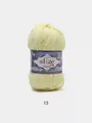 Светло-жёлтый пряжа плюшевая Alize Velluto, микрополиэстер, 100 г, 68 м