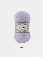 Сиреневый пряжа плюшевая Alize Velluto, микрополиэстер, 100 г, 68 м