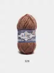 Светло-коричневый пряжа плюшевая Alize Velluto, микрополиэстер, 100 г, 68 м