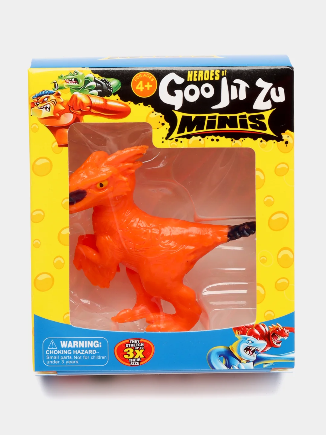Оранжевый тянущаяся фигурка GooJitZu/Гуджитсу, 6 см Динозавры
