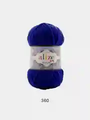 Темно-синий пряжа плюшевая Alize Velluto, микрополиэстер, 100 г, 68 м