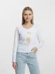 Белый лонгслив