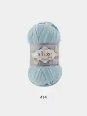 Небесно-голубой пряжа плюшевая Alize Velluto, микрополиэстер, 100 г, 68 м