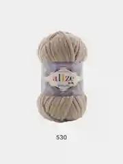 Бежевый пряжа плюшевая Alize Velluto, микрополиэстер, 100 г, 68 м