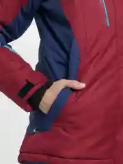 Бордовый горнолыжный костюм женский, сноубордический