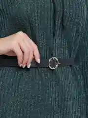 Тёмно-зелёный платье-лапша женское повседневное с капюшоном. Большие размеры
