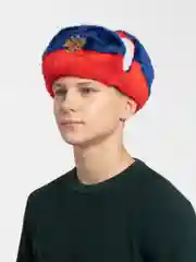 Синий шапки Ушанки/ Будёновка/ Солдатская/ Ушанка (Разные цвета) с кокардой, СССР, РФ