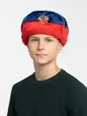 Синий шапки Ушанки/ Будёновка/ Солдатская/ Ушанка (Разные цвета) с кокардой, СССР, РФ