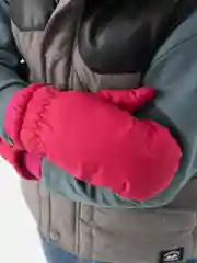 Розовый варежки теплые зимние детские непромокаемые, болоньевые
