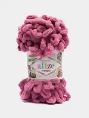 Багровый пряжа Alize puffy петельки
