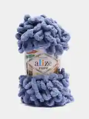 Светло-синий пряжа Alize puffy петельки