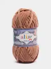 Коричневый пряжа плюшевая Alize Velluto