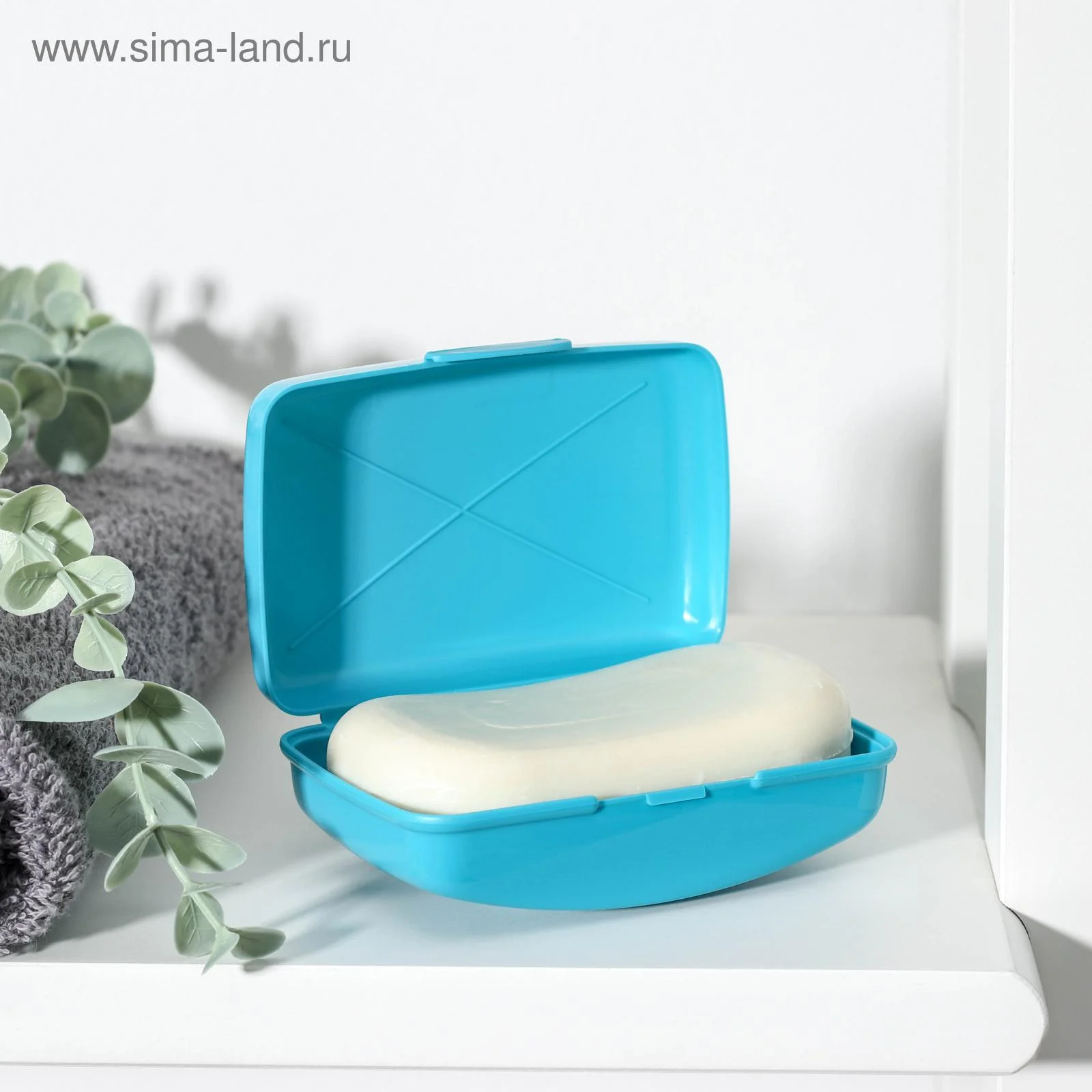 Синий мыльница дорожная