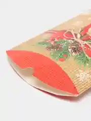 Бордовый подарочная коробка- С новым годом!