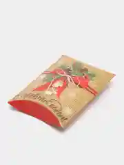 Бордовый подарочная коробка- С новым годом!