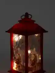 Красный новогодний Led светильник фонарик на елку, игрушка на елку со свечой внутри