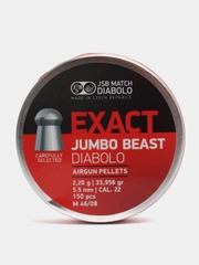 Пули JSB Exact Jumbo Beast Diabolo для винтовки PCP ПСП, 5,5 мм, 2,2 г, 150 штук