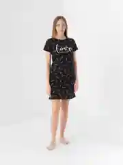 Черный сорочка ночная, женская