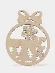 Новогодние елочные игрушки с пожеланиями, из дерева