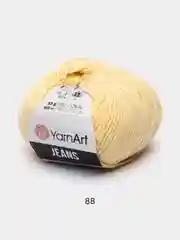 Желтый пряжа YarnArt Jeans, 50 г, 160 м